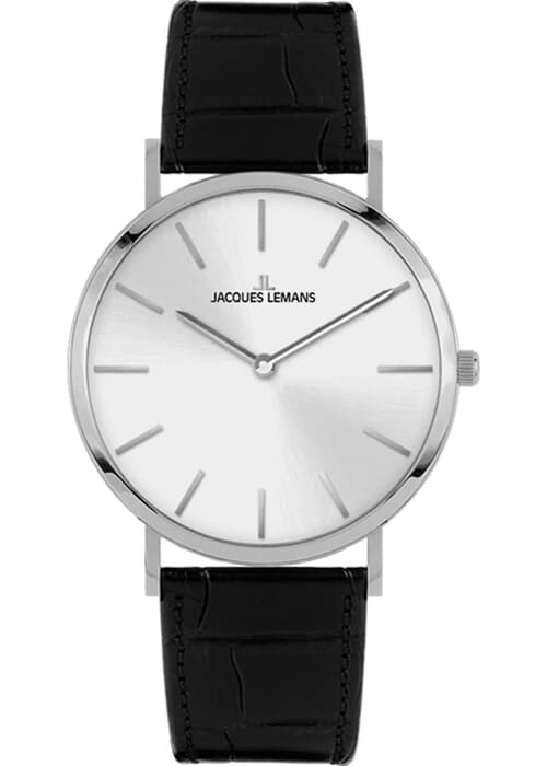 Женские часы Jacques Lemans Classic 1-2172A, механизм кварцевый, циферблат белый, браслет кожа — Изображение 1