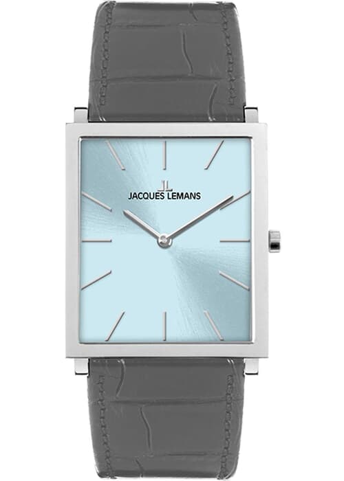 Женские часы Jacques Lemans Classic 1-2174B, механизм кварцевый, циферблат голубой, браслет кожа — Изображение 1