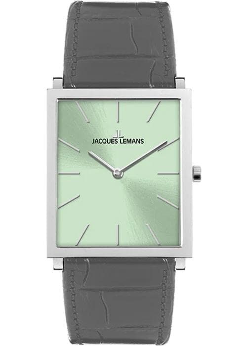 Женские часы Jacques Lemans Classic 1-2174C, механизм кварцевый, циферблат зеленый, браслет кожа — Изображение 1