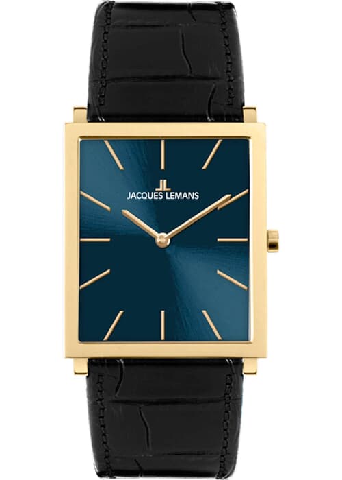 Женские часы Jacques Lemans Classic 1-2174F, механизм кварцевый, циферблат синий, браслет кожа — Изображение 1