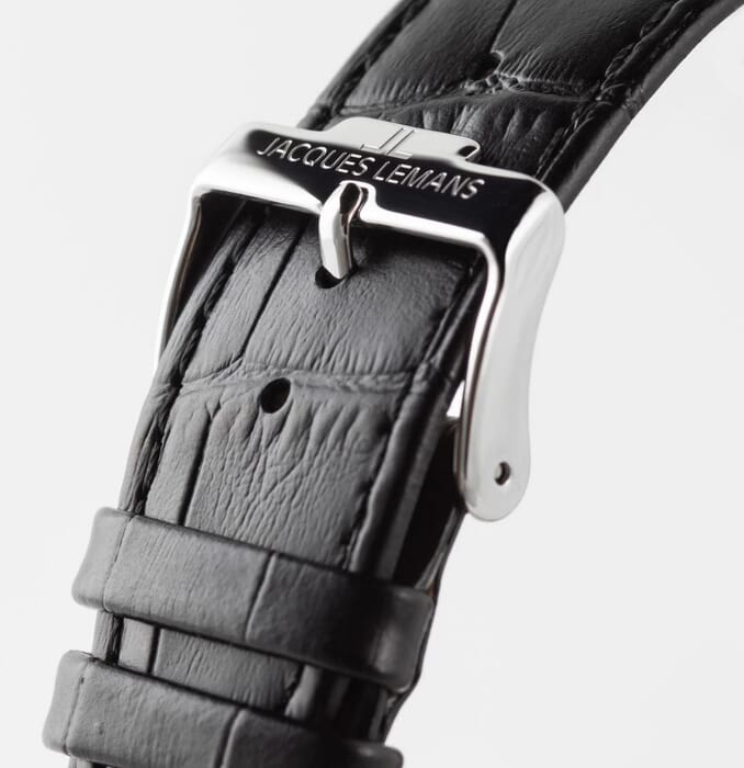 Женские часы Jacques Lemans Classic 1-2186A, механизм кварцевый, циферблат белый, браслет кожа — Изображение 4