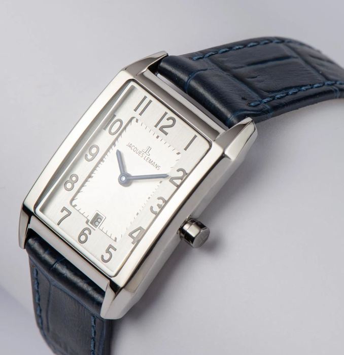 Женские часы Jacques Lemans Classic 1-2189A, механизм кварцевый, циферблат белый, браслет кожа — Изображение 2