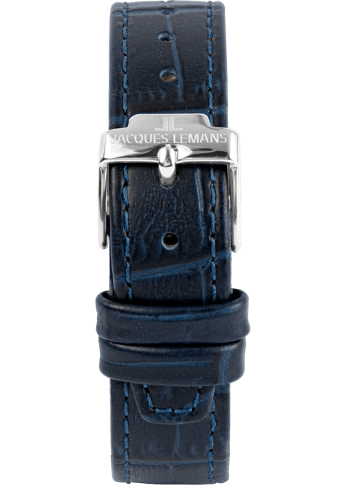 Женские часы Jacques Lemans Classic 1-2189C, механизм кварцевый, циферблат синий, браслет кожа — Изображение 4