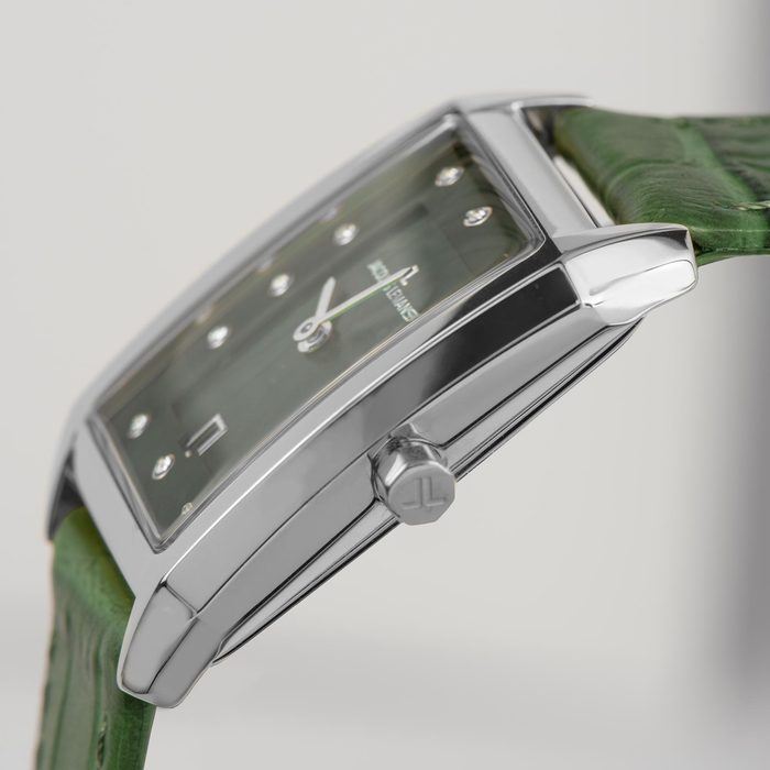Женские часы Jacques Lemans Classic 1-2189D, механизм кварцевый, циферблат зеленый, браслет кожа — Изображение 3