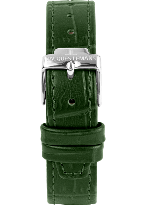 Женские часы Jacques Lemans Classic 1-2189D, механизм кварцевый, циферблат зеленый, браслет кожа — Изображение 4