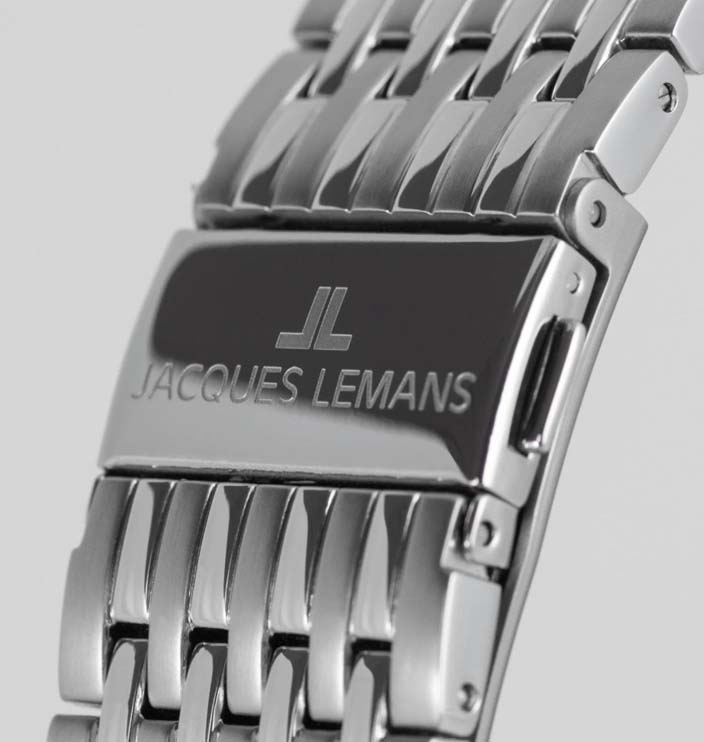 Мужские часы Jacques Lemans London 1-2193N, механизм кварцевый, циферблат серебристый, браслет нержавеющая сталь — Изображение 4