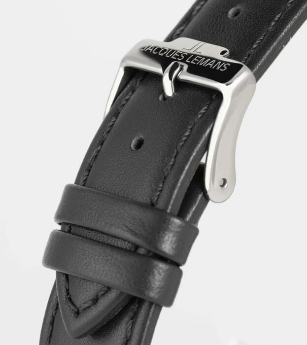Мужские часы Jacques Lemans Classic 1-2197A, механизм кварцевый, циферблат черный, браслет кожа — Изображение 3