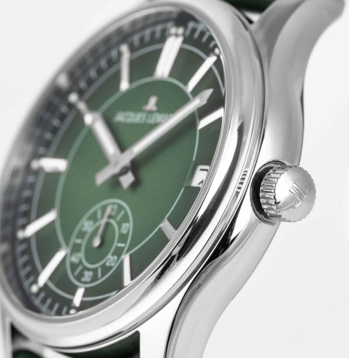 Мужские часы Jacques Lemans Classic 1-2197C, механизм кварцевый, циферблат зеленый, браслет кожа — Изображение 3