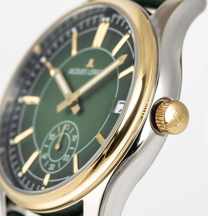 Мужские часы Jacques Lemans Classic 1-2197D, механизм кварцевый, циферблат зеленый, браслет кожа — Изображение 3