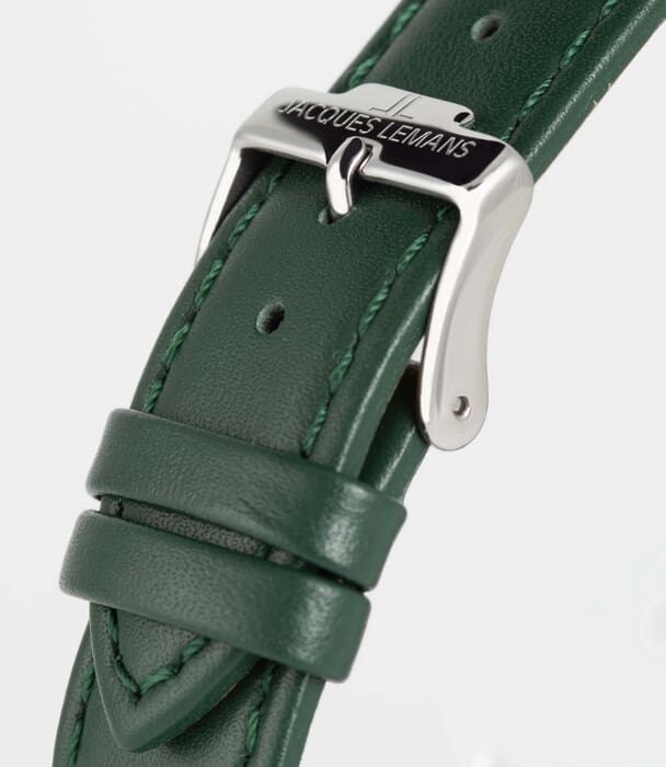 Мужские часы Jacques Lemans Classic 1-2197D, механизм кварцевый, циферблат зеленый, браслет кожа — Изображение 5