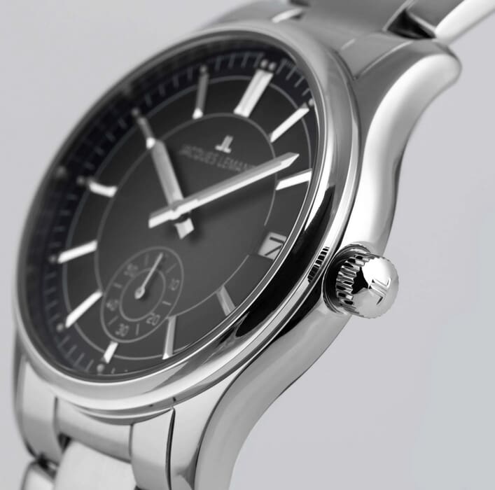 Мужские часы Jacques Lemans Classic 1-2197F, механизм кварцевый, циферблат черный, браслет нержавеющая сталь — Изображение 3