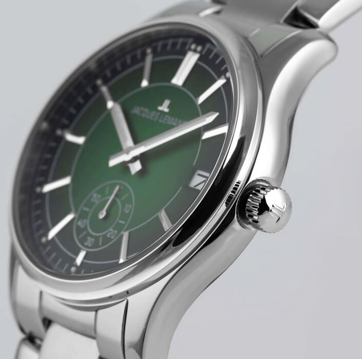 Мужские часы Jacques Lemans Classic 1-2197H, механизм кварцевый, циферблат зеленый, браслет нержавеющая сталь — Изображение 3