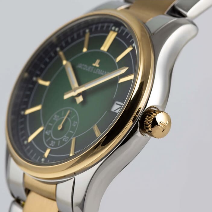 Мужские часы Jacques Lemans Classic 1-2197I, механизм кварцевый, циферблат зеленый, браслет нержавеющая сталь + pvd — Изображение 3