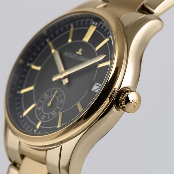 Мужские часы Jacques Lemans Classic 1-2197J, механизм кварцевый, циферблат черный, браслет нержавеющая сталь + pvd — Изображение 3