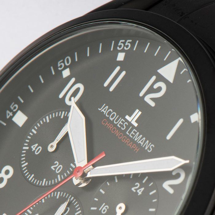 Мужские часы Jacques Lemans Classic 42-2H, механизм кварцевый, циферблат черный, браслет кожа — Изображение 2