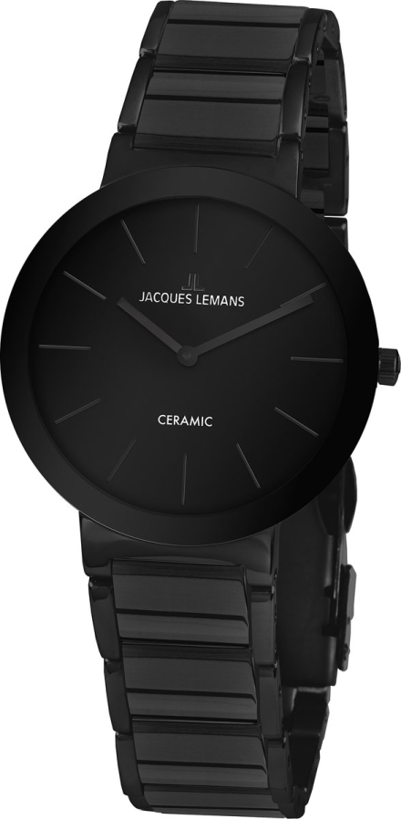 Женские часы Jacques Lemans High Tech Ceramic 42-7O, механизм кварцевый, циферблат черный, браслет керамический — Изображение 1