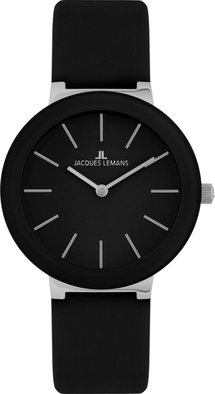 Женские часы Jacques Lemans Design Collection 42-9A, механизм кварцевый, циферблат черный, браслет кожа — Изображение 1