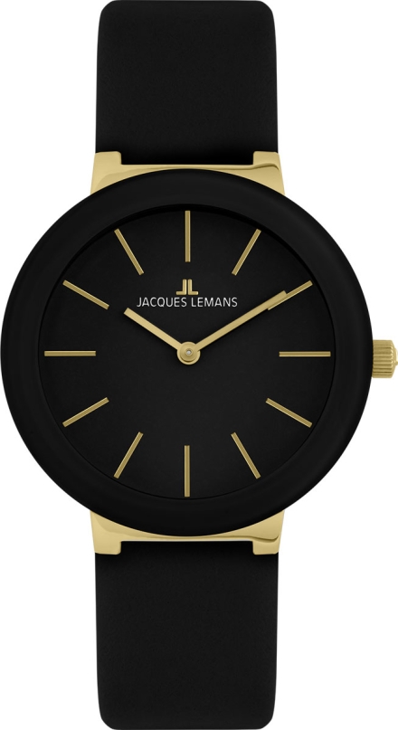 Женские часы Jacques Lemans Design Collection 42-9E, механизм кварцевый, циферблат черный, браслет кожа — Изображение 1