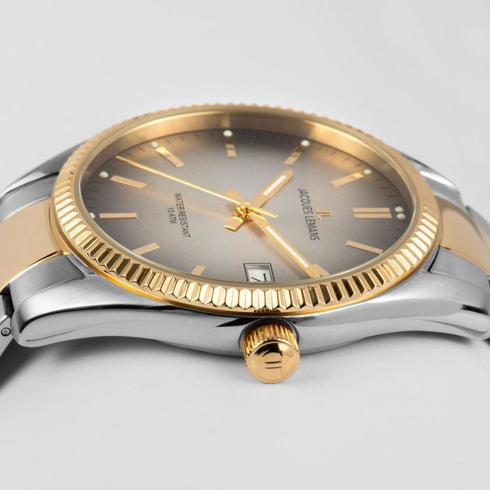 Мужские часы Jacques Lemans Classic 50-3J, механизм кварцевый, циферблат серый, браслет нержавеющая сталь — Изображение 3