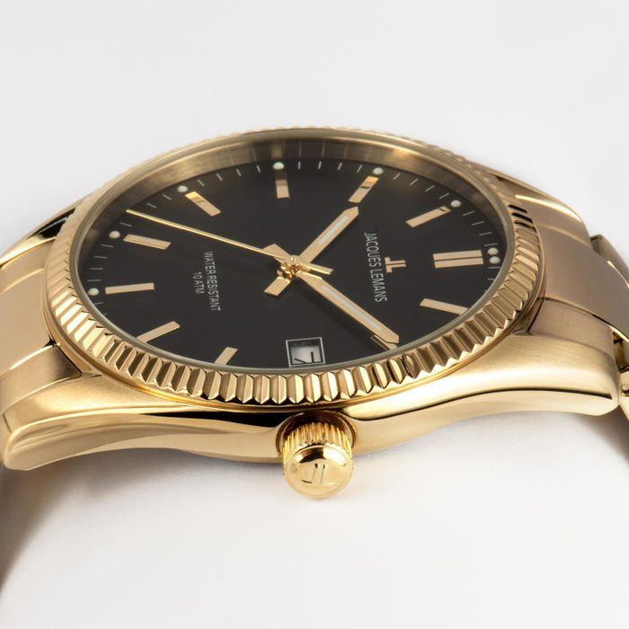 Мужские часы Jacques Lemans Classic 50-3M, механизм кварцевый, циферблат черный, браслет нержавеющая сталь — Изображение 4