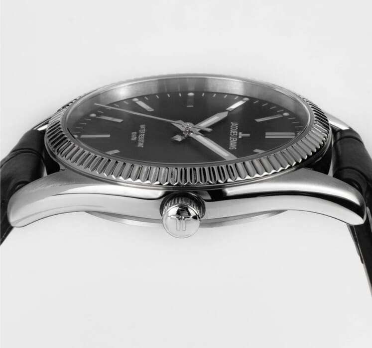 Мужские часы Jacques Lemans Classic 50-3P, механизм кварцевый, циферблат черный, браслет кожа — Изображение 4