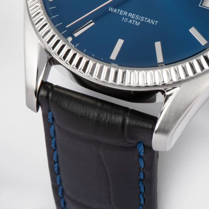 Мужские часы Jacques Lemans Classic 50-3R, механизм кварцевый, циферблат синий, браслет кожа — Изображение 4