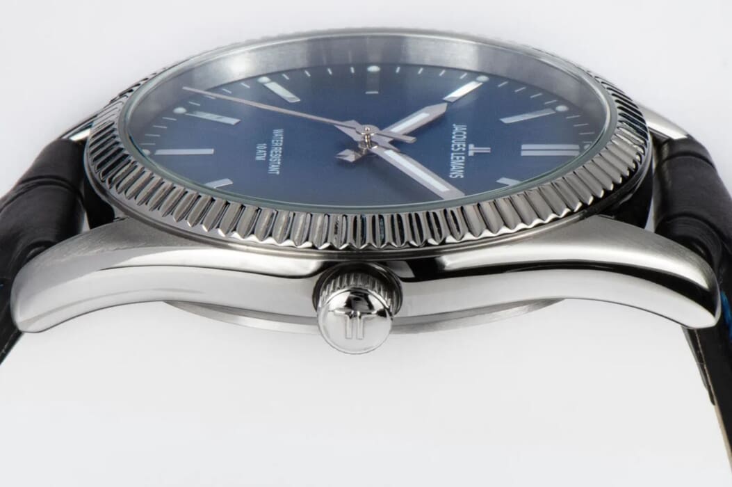 Мужские часы Jacques Lemans Classic 50-3R, механизм кварцевый, циферблат синий, браслет кожа — Изображение 5