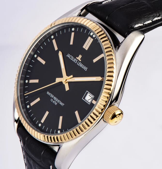 Мужские часы Jacques Lemans Classic 50-3U, механизм кварцевый, циферблат черный, браслет кожа — Изображение 2