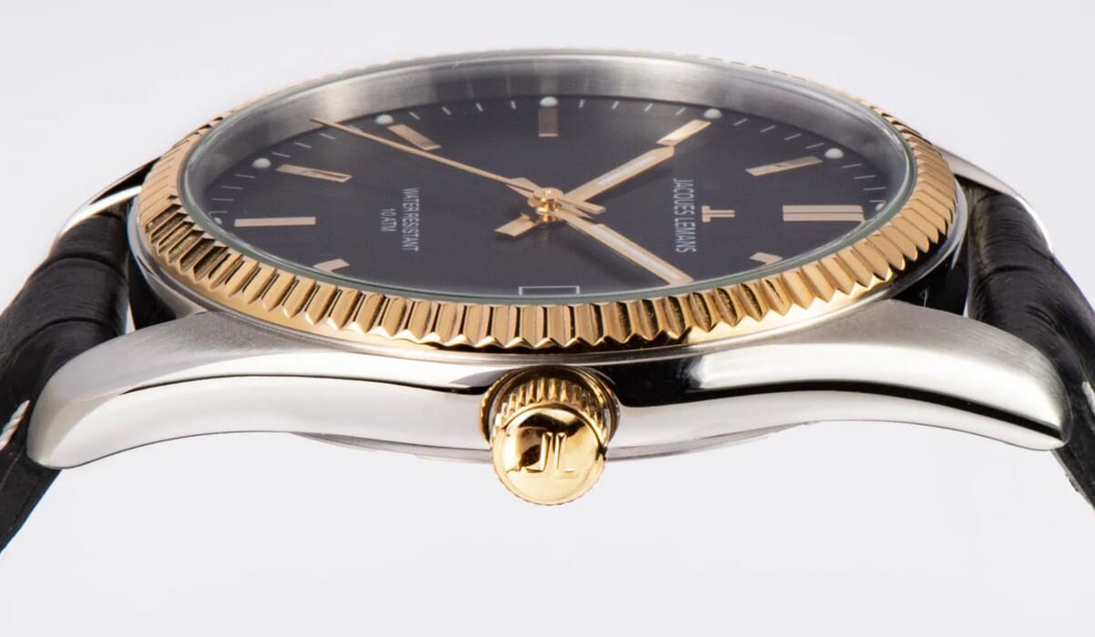 Мужские часы Jacques Lemans Classic 50-3U, механизм кварцевый, циферблат черный, браслет кожа — Изображение 5