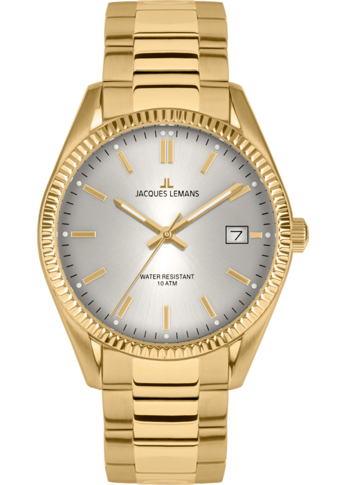 Женские часы Jacques Lemans Classic 50-4N, механизм кварцевый, циферблат серый, браслет нержавеющая сталь — Изображение 1