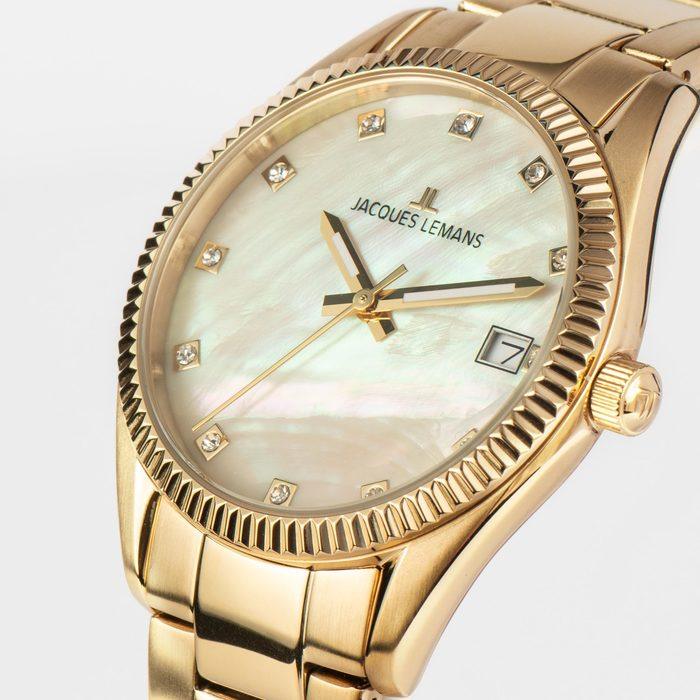 Женские часы Jacques Lemans Classic 50-4O, механизм кварцевый, циферблат белый, браслет нержавеющая сталь — Изображение 2