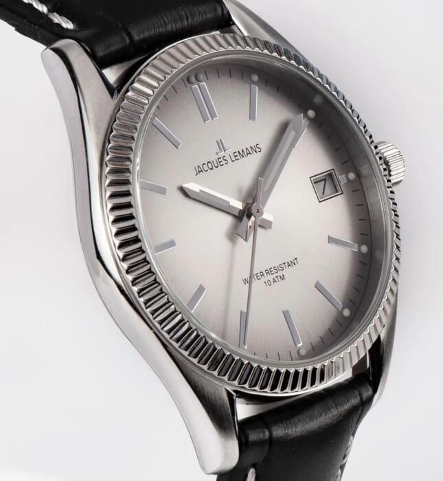 Женские часы Jacques Lemans Classic 50-4Q, механизм кварцевый, циферблат серебристый, браслет кожа — Изображение 2