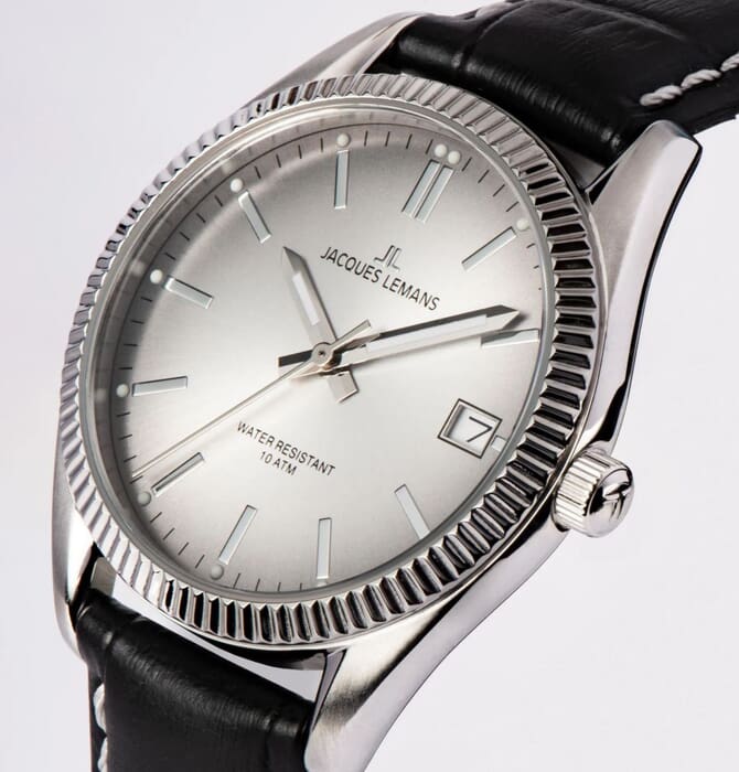Женские часы Jacques Lemans Classic 50-4Q, механизм кварцевый, циферблат серебристый, браслет кожа — Изображение 3