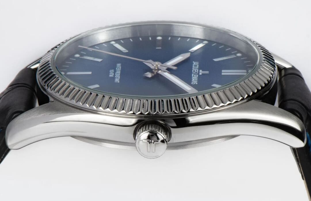 Женские часы Jacques Lemans Classic 50-4R, механизм кварцевый, циферблат синий, браслет кожа — Изображение 5