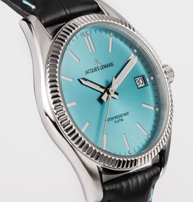 Женские часы Jacques Lemans Classic 50-4S, механизм кварцевый, циферблат голубой, браслет кожа — Изображение 3