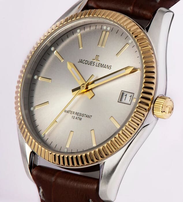 Женские часы Jacques Lemans Classic 50-4V, механизм кварцевый, циферблат серебристый, браслет кожа — Изображение 2