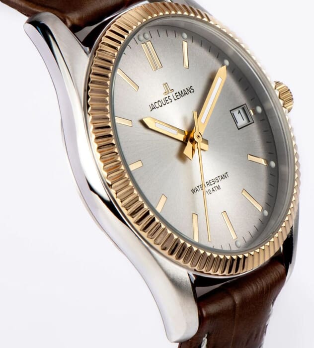 Женские часы Jacques Lemans Classic 50-4V, механизм кварцевый, циферблат серебристый, браслет кожа — Изображение 3