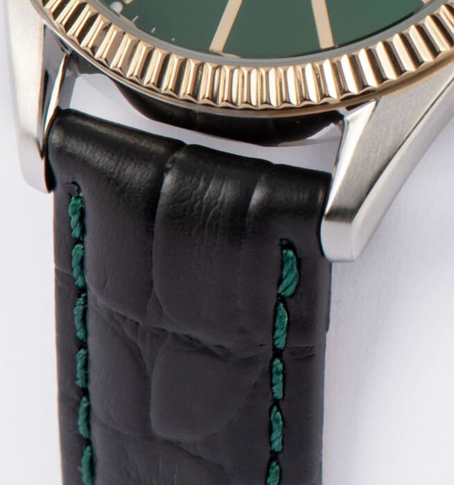 Женские часы Jacques Lemans Classic 50-4W, механизм кварцевый, циферблат зеленый, браслет кожа — Изображение 4