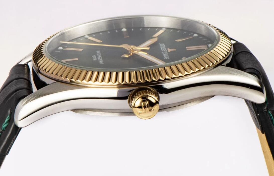 Женские часы Jacques Lemans Classic 50-4W, механизм кварцевый, циферблат зеленый, браслет кожа — Изображение 5