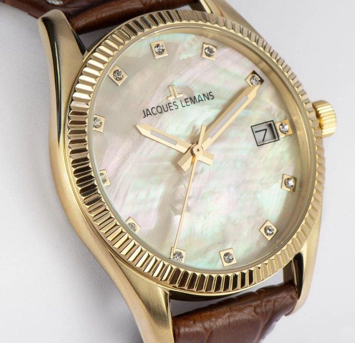 Женские часы Jacques Lemans Classic 50-4Y, механизм кварцевый, циферблат белый, браслет кожа — Изображение 3