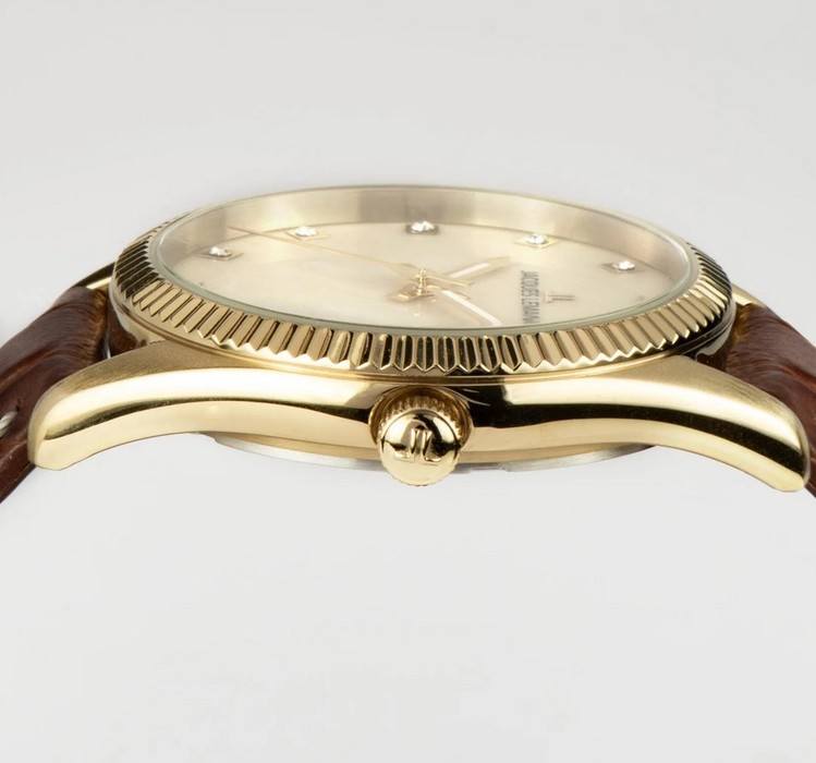 Женские часы Jacques Lemans Classic 50-4Y, механизм кварцевый, циферблат белый, браслет кожа — Изображение 4