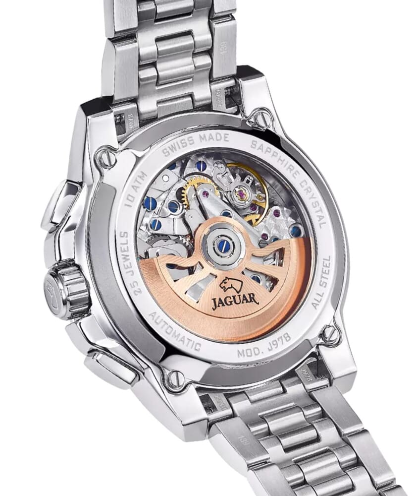 Мужские часы Jaguar Le Chronographe J978.4, механизм механические с автоподзаводом, циферблат черный, браслет нержавеющая сталь — Изображение 3