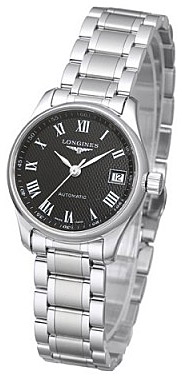 Женские часы Longines The Longines Master Collection L2.128.4.51.6, механизм механический с автоподзаводом, циферблат черный, браслет нержавеющая сталь — Изображение 2