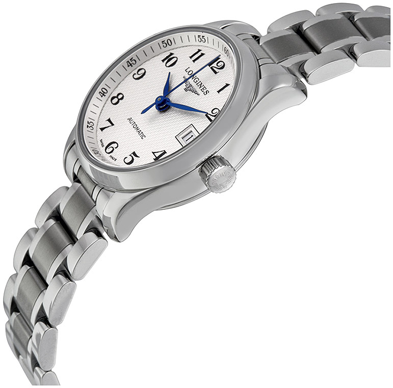 Женские часы Longines The Longines Master Collection L2.128.4.78.6, механизм механический с автоподзаводом, циферблат серебристый, браслет нержавеющая сталь — Изображение 3
