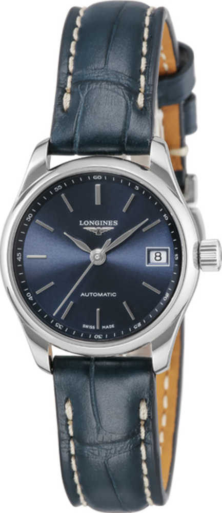 Женские часы Longines The Longines Master Collection L2.128.4.92.0, механизм механический с автоподзаводом, циферблат синий, браслет кожа — Изображение 4