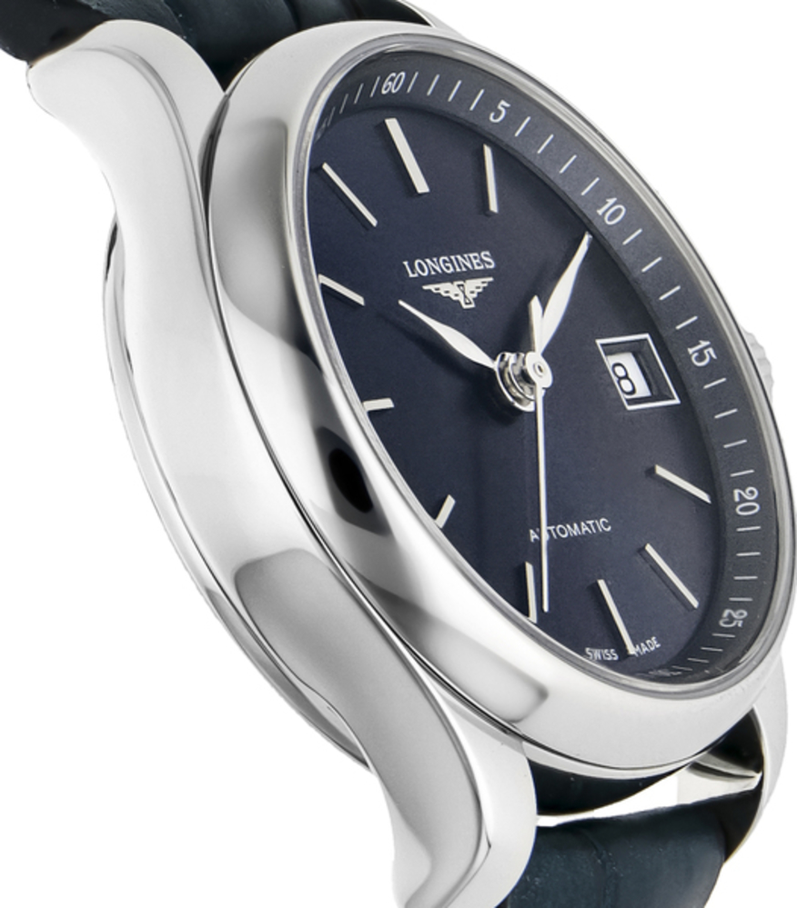 Женские часы Longines The Longines Master Collection L2.128.4.92.0, механизм механический с автоподзаводом, циферблат синий, браслет кожа — Изображение 6