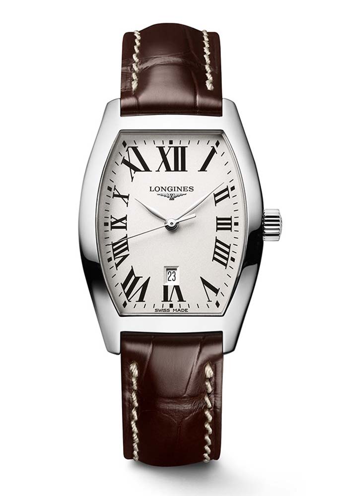 Женские часы Longines Longines Evidenza L2.155.4.71.5, механизм кварцевый, циферблат серебристый, браслет кожа — Изображение 1
