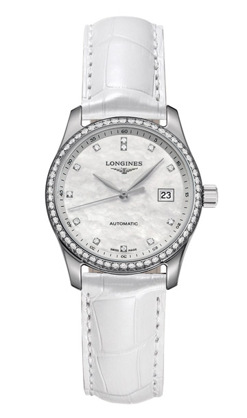 Женские часы Longines The Longines Master Collection L2.257.0.87.2, механизм механический с автоподзаводом, циферблат белый, браслет кожа — Изображение 1