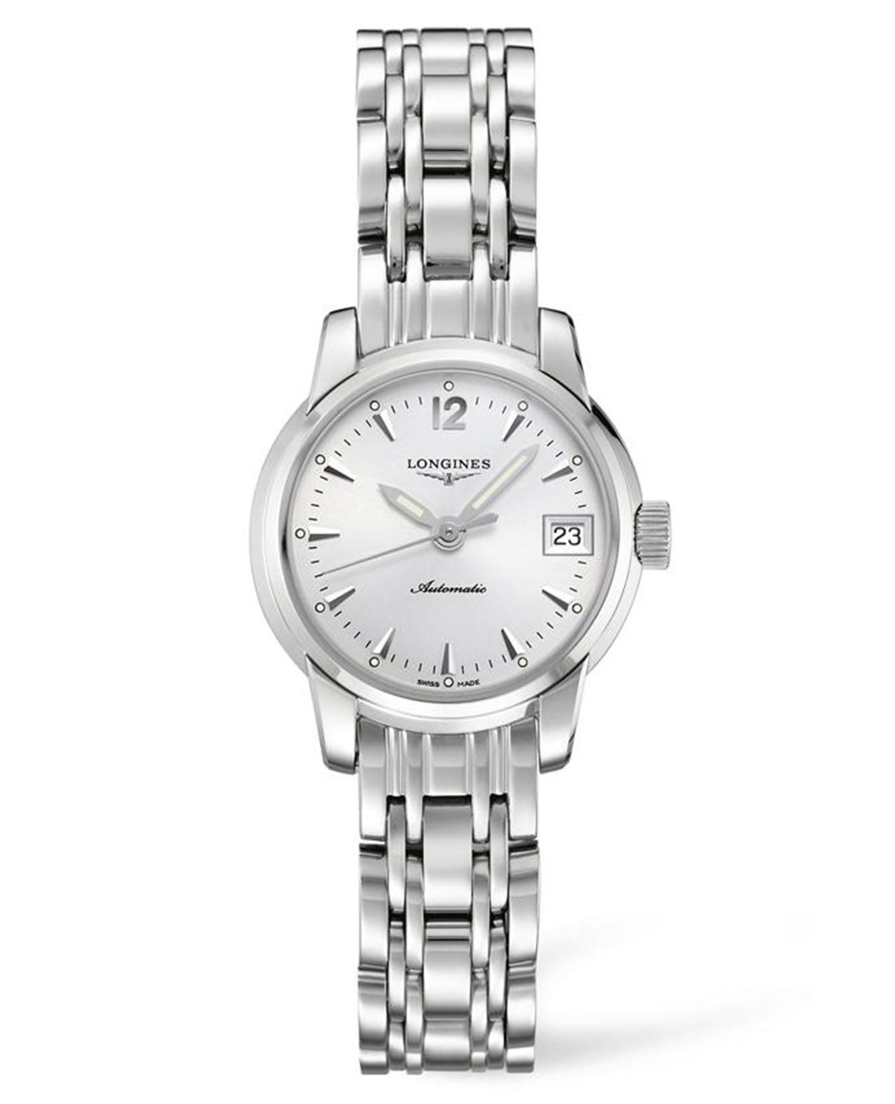 Женские часы Longines Saint-Imier Collection L2.263.4.72.6, механизм механический с автоподзаводом, циферблат серебристый, браслет нержавеющая сталь — Изображение 1