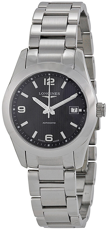 Женские механический с автоподзаводом часы Longines Conquest Classic L2.285.4.56.6 черный нержавеющая сталь — Изображение 3